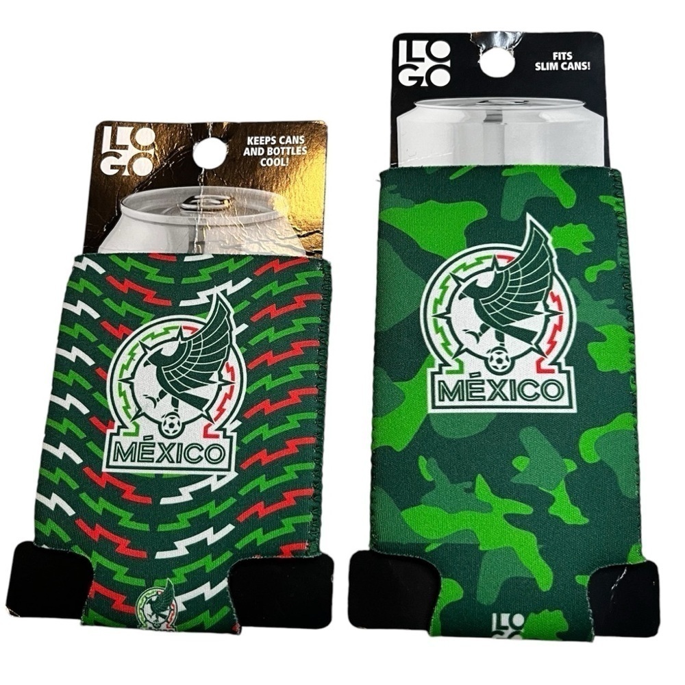 Set of 2 Neoprene “Mexico” Can Koozies